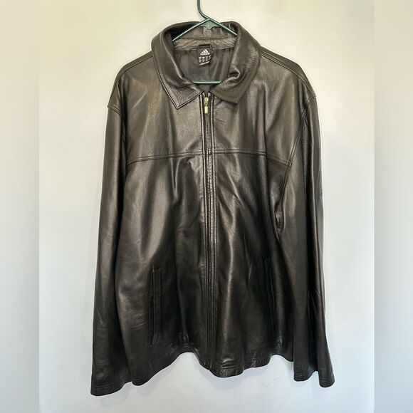 Adidas Genuine Leather Jacket Mens XL 2006 Germany FIFA Soccer World Cup - Picture 1 of 5